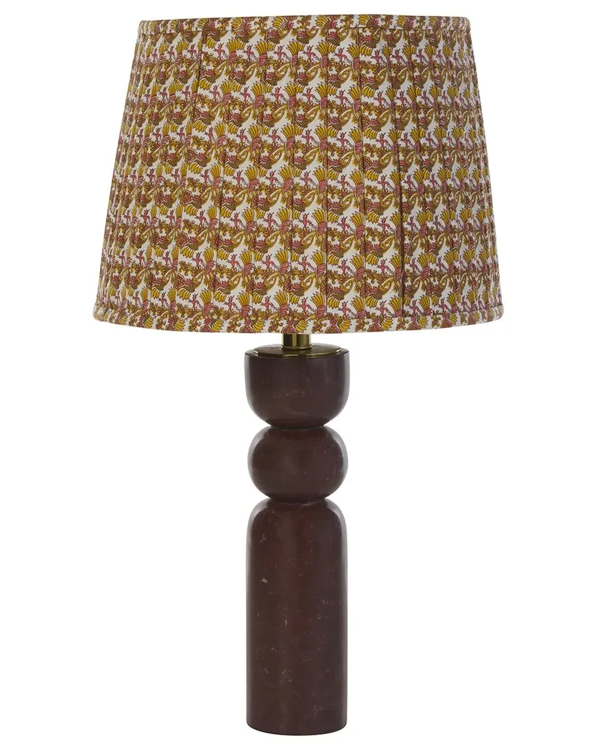 Suraya 24in Table Lamp - Red, Marble