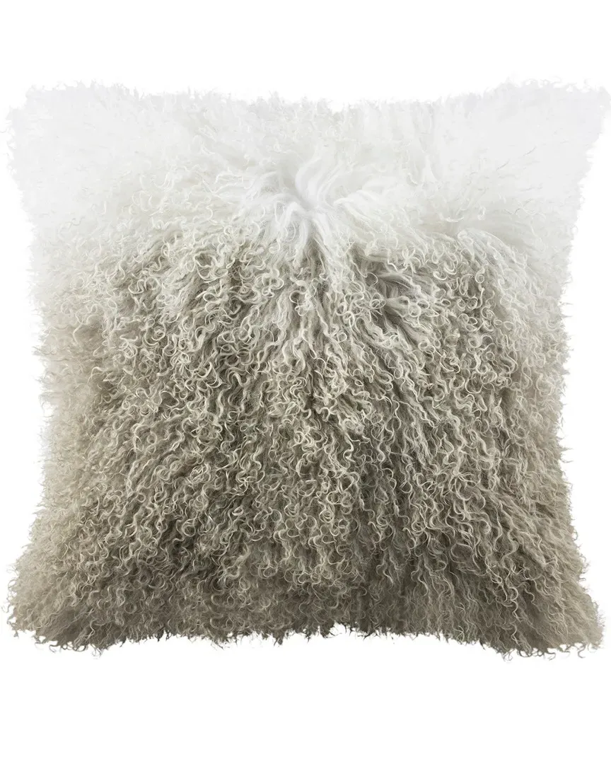 Suri Sheep Skin Pillow - White, Grey image