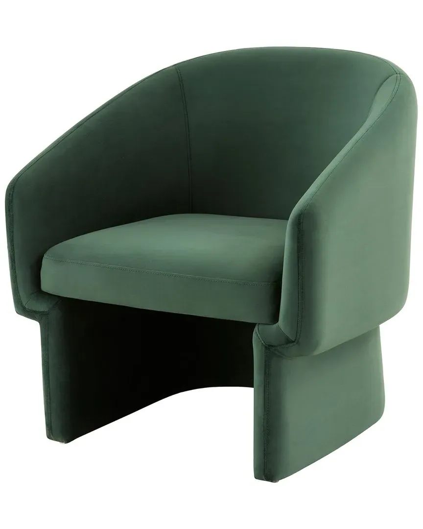 Susie Barrel Back Accent Chair - Forest Green, Velvet image