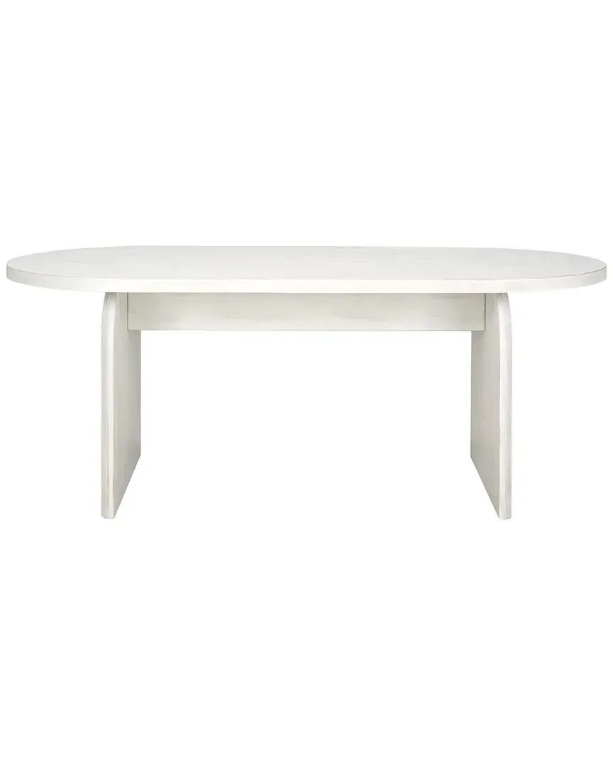 Syura Ribbed Coffee Table - White Wash, Ashwood