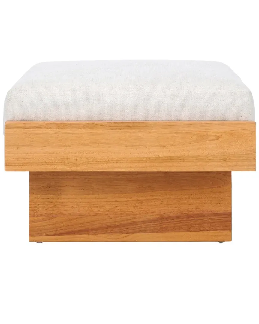 Tarilynn Ottoman - Cream, Velvet