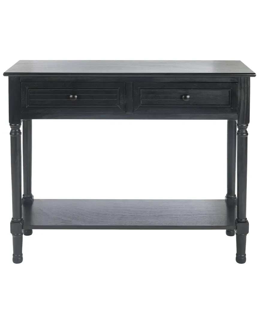 Tate 2-Drawer Console Table - Black, Pine image