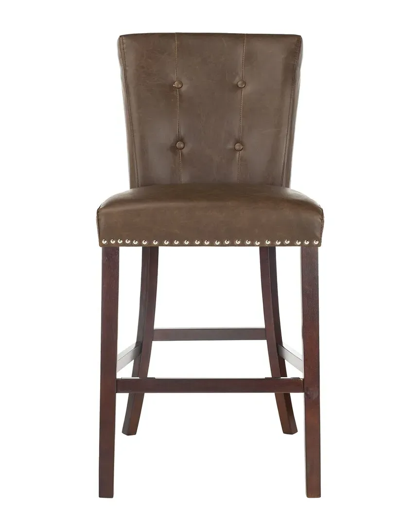 Taylor Set of 2 Bar Stools - Brown, PU Leather
