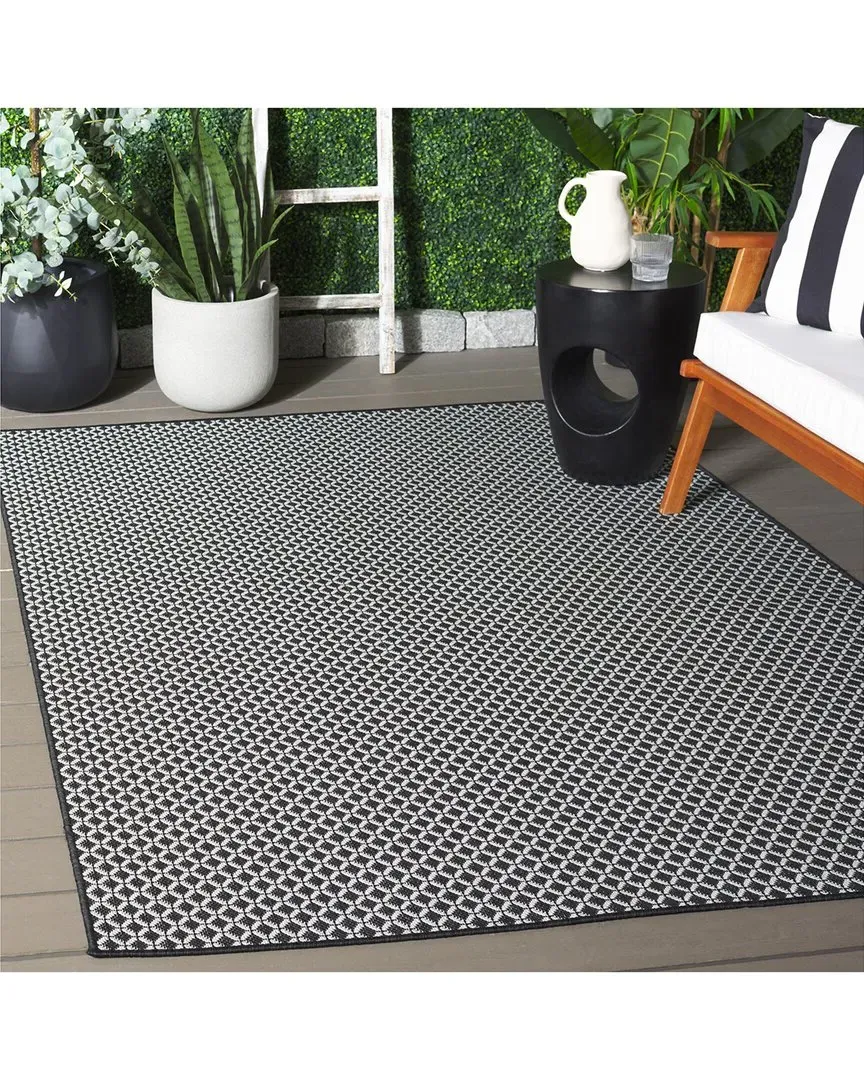 Terrace Cova Runner Rug Indoor/Outdoor - Black, Polypropylene