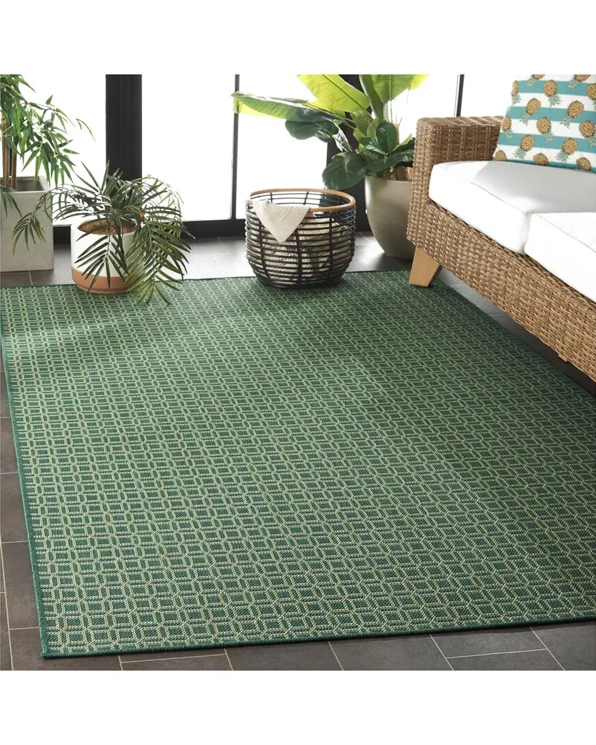 Terrace Kinsa Runner Rug Indoor/Outdoor - Green, Polypropylene