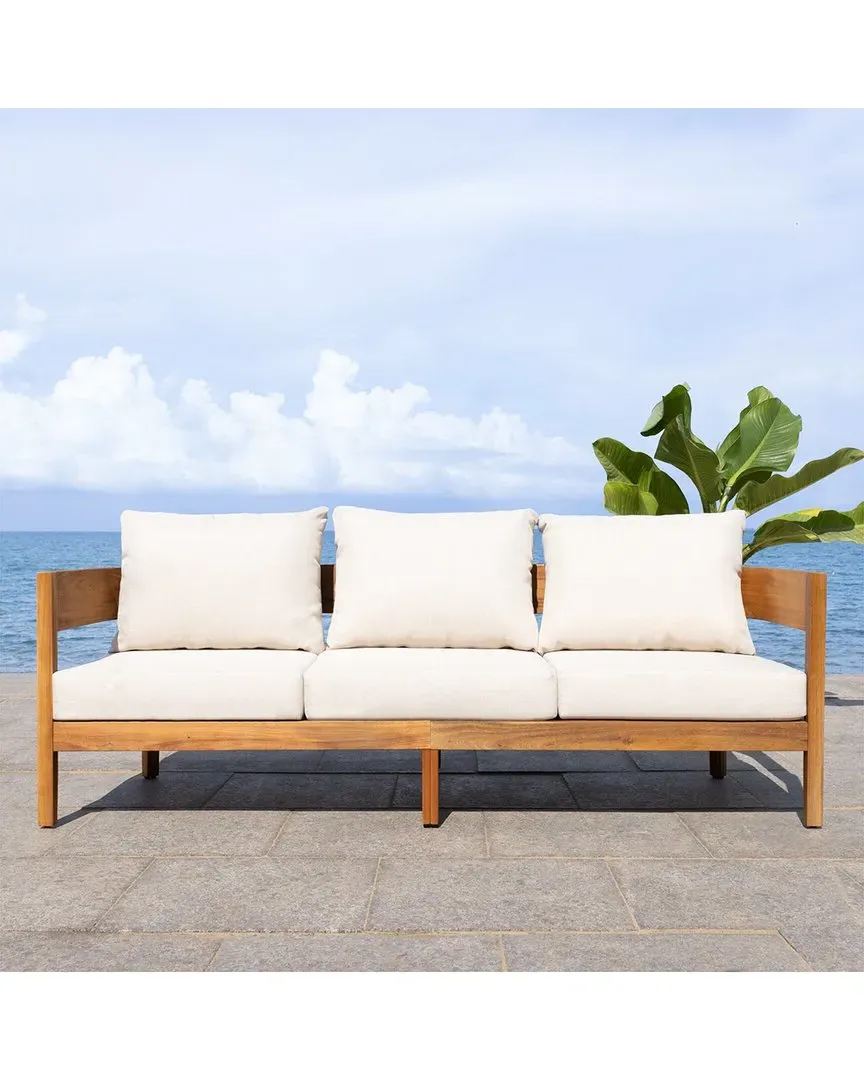 Theo 3-Seater Outdoor Sofa - Brown, Teak