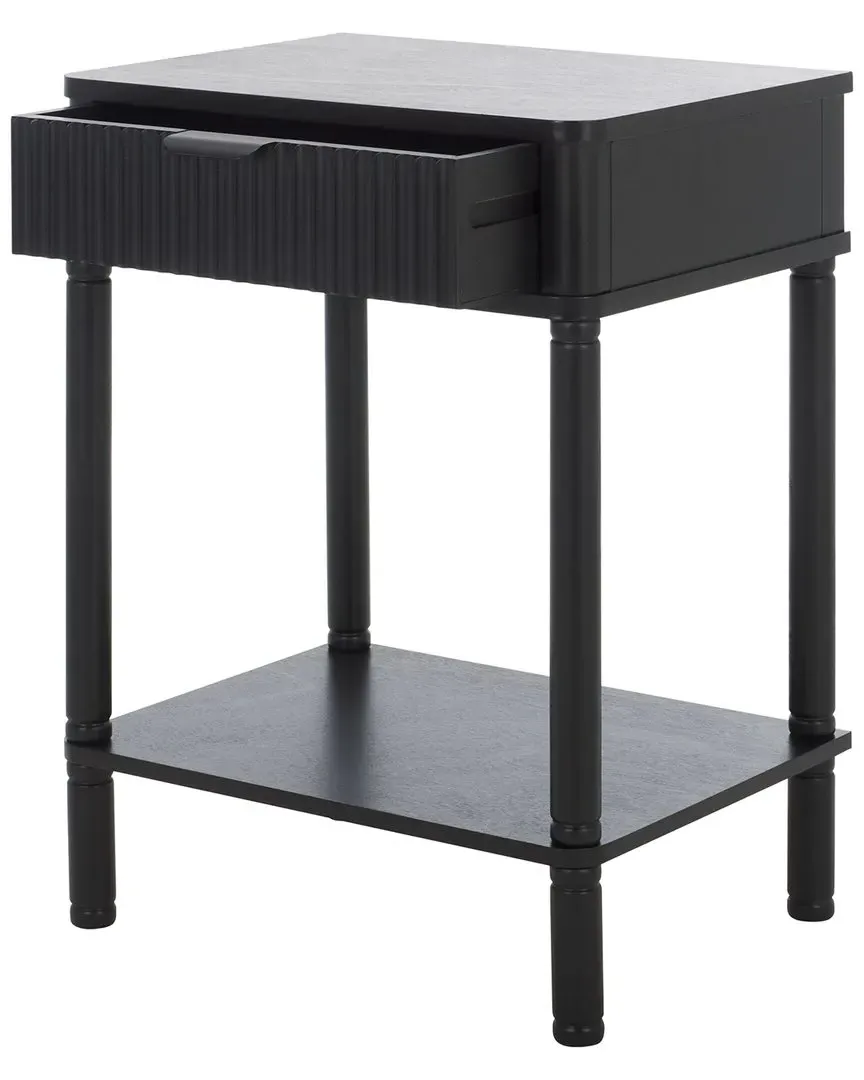 Thurston 1-Drawer Accent Table - Matte Black, Wood