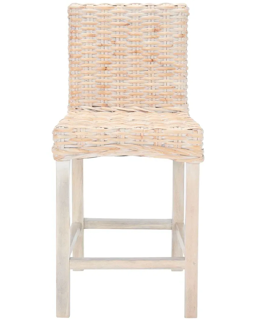 Tobie Rattan Counter Stool - Natural White Wash