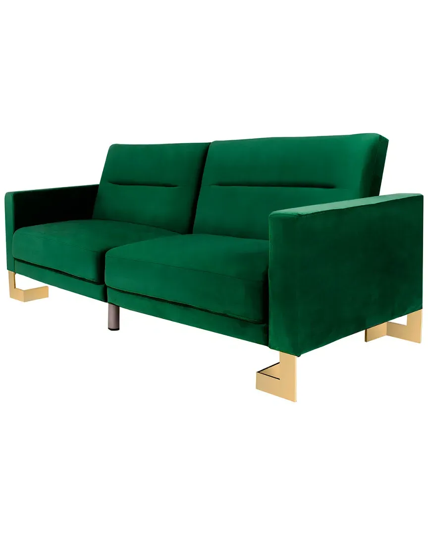 Tribeca Foldable Sofa Bed - Emerald Green, Stainless Steel image