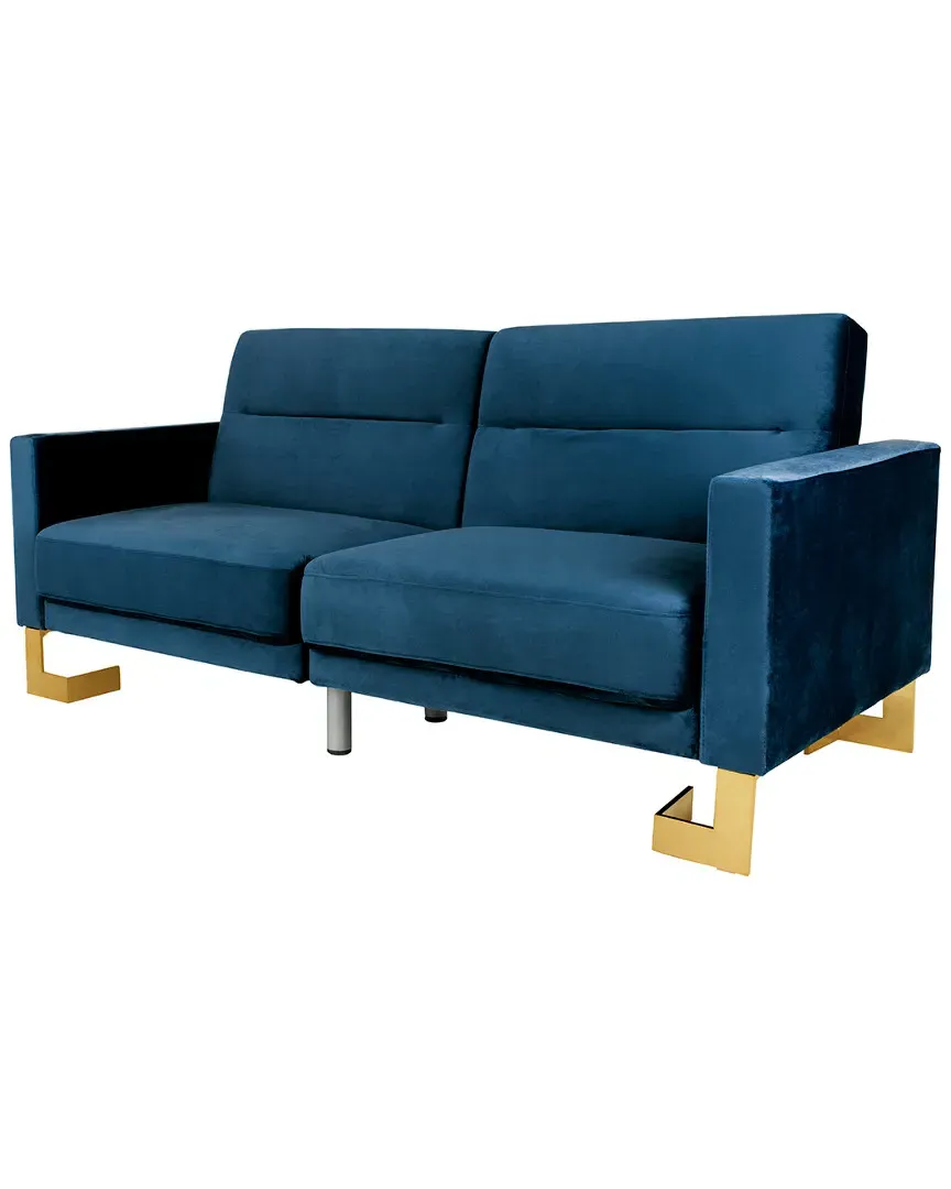 Tribeca Foldable Sofa Bed - Navy, Stainless Steel