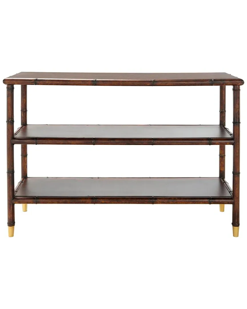 Tudor 2-Shelf Console Table - Dark Brown, Wood