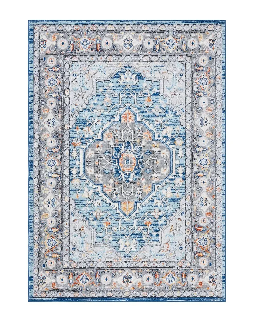 Tulum Area Rug - Blue, Jute