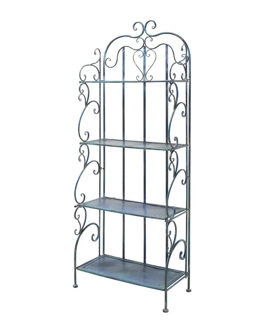 Tyrique 4-Tier Shelf Unit - Blue, Iron