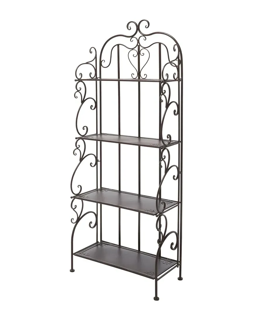 Tyrique 4-Tier Shelf Unit - Brown, Iron