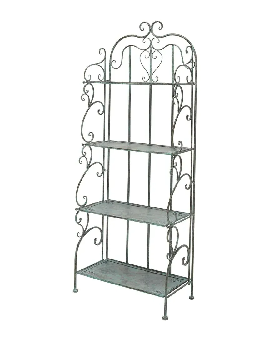Tyrique 4-Tier Shelf Unit - Green, Iron