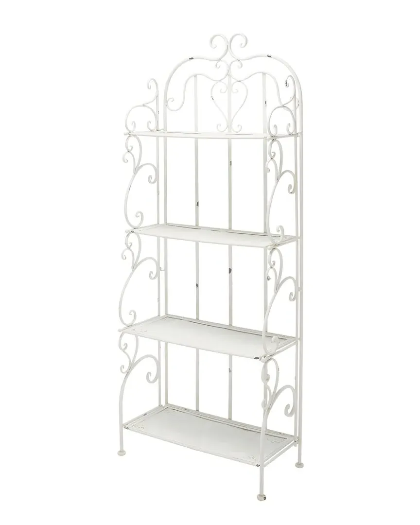 Tyrique 4-Tier Shelf Unit - White, Iron