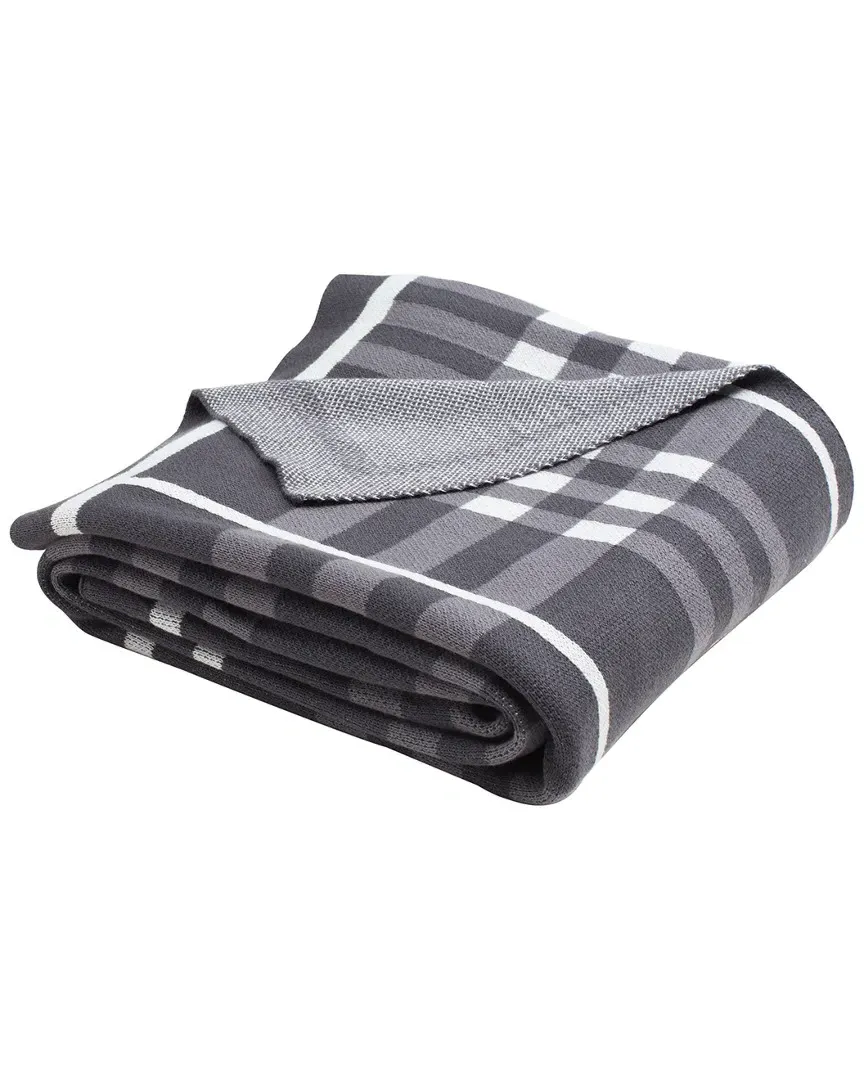 Unity Gingham Knit Throw - Grey image