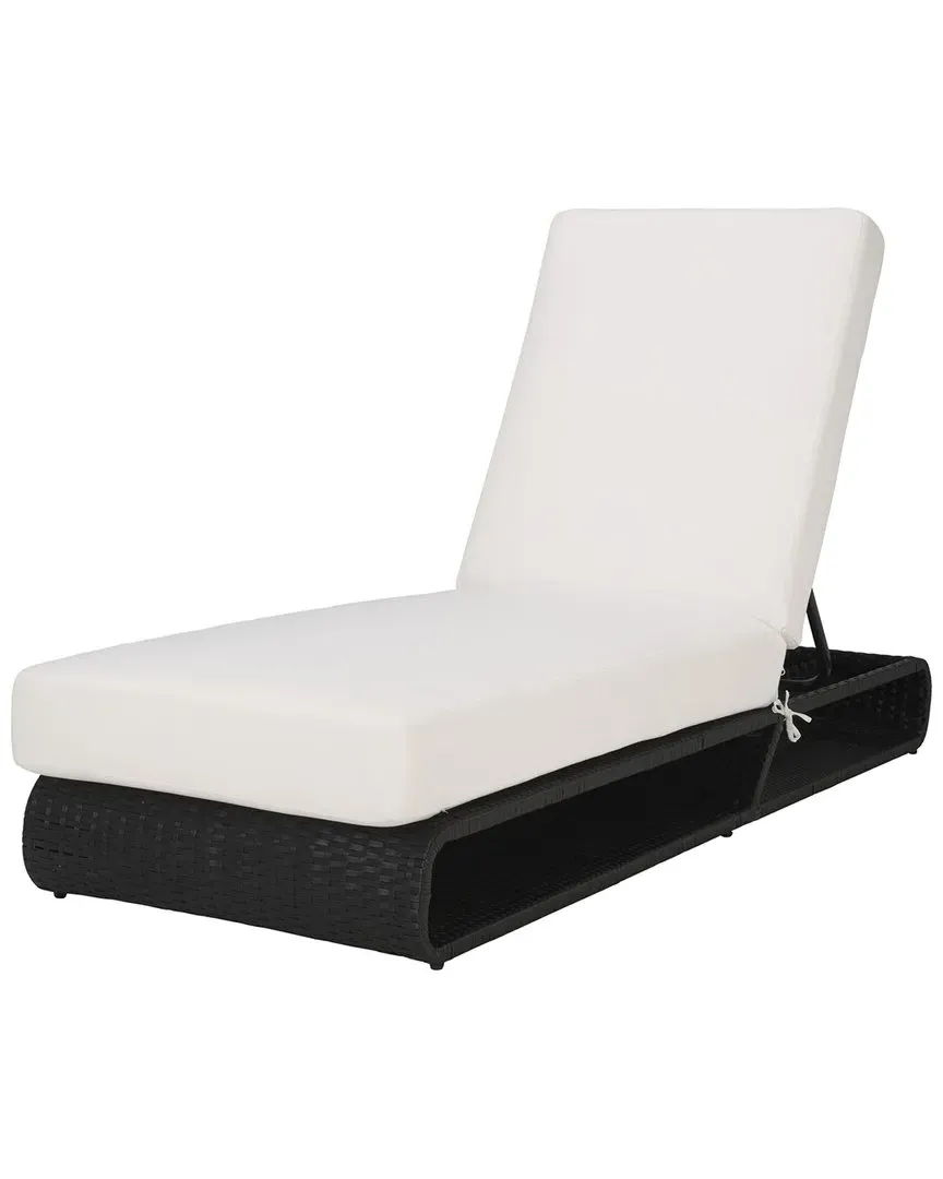 Vale Outdoor Lounger - Black, PE Wicker image
