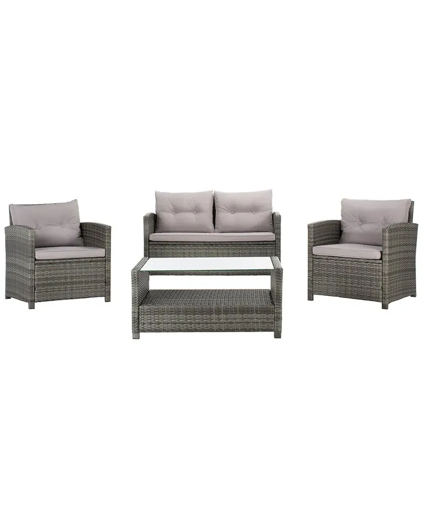 Vellor 4-Piece Living Set with Coffee Table - Grey