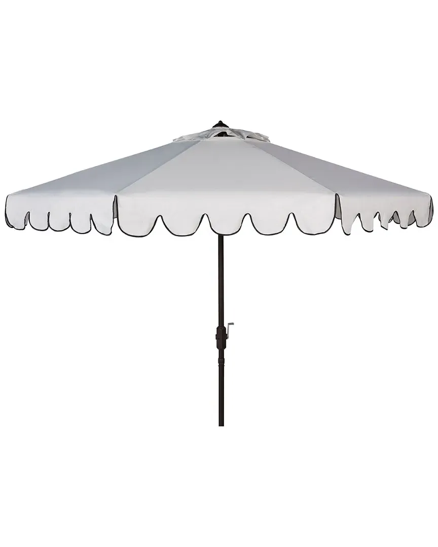 Venice 9Ft Crank Outdoor Umbrella with Tilt - White, Aluminum