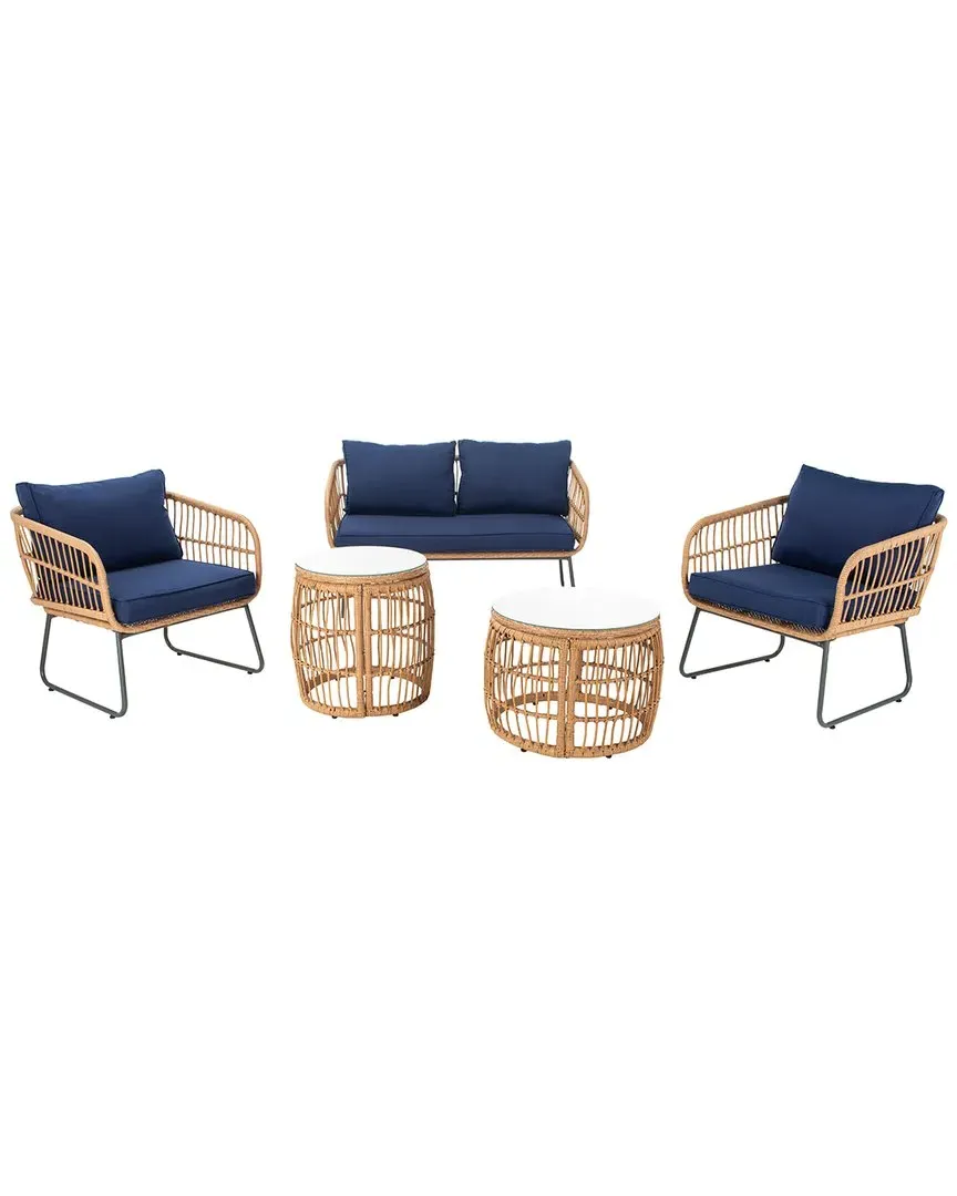 Venta 5-Piece Outdoor Living Set - Natural, Rattan