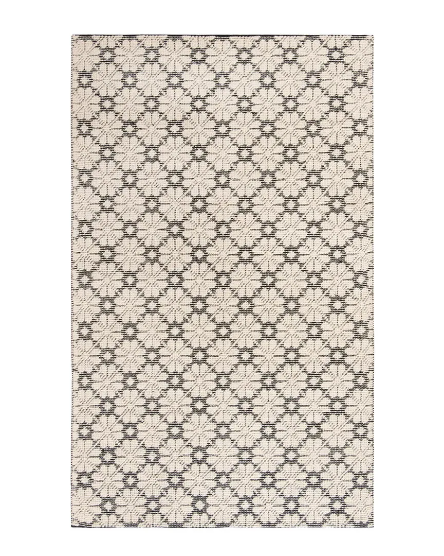 Vermont Hand-Woven Rug - Ivory and Black, Wool