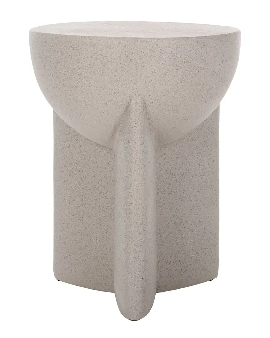 Vidette Round Accent Table - Grey, Magnesium Oxide