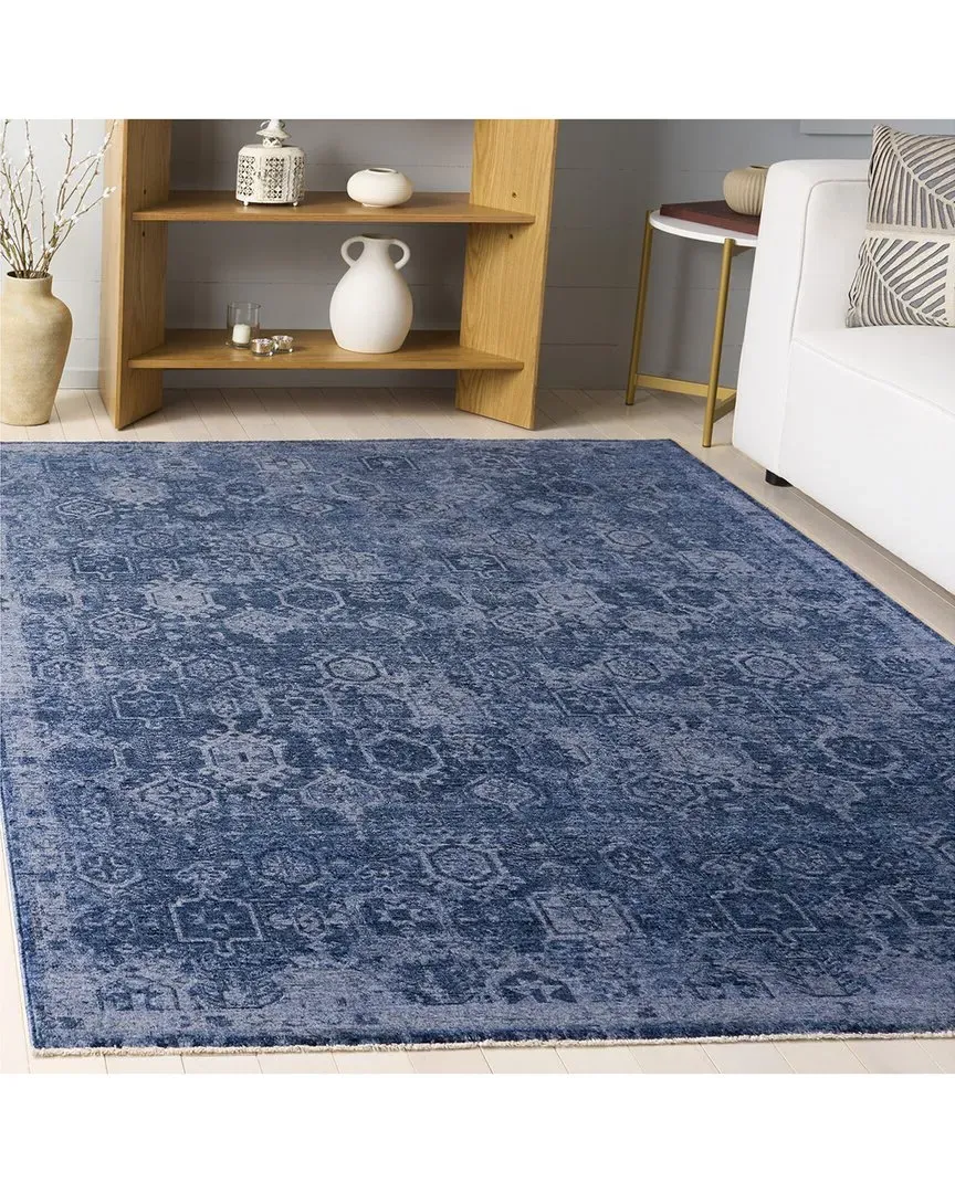 Vintage Overdye Antiqua Power Loomed Rug - Navy, Polyester