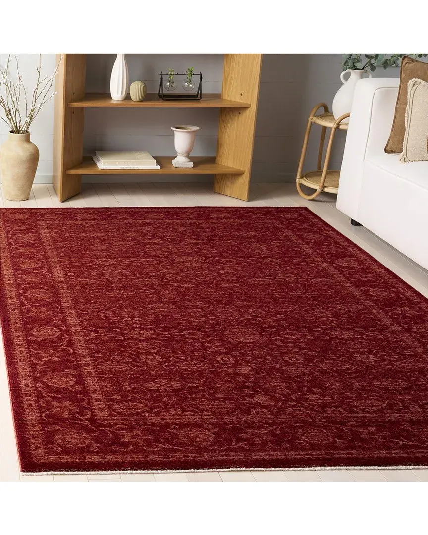 Vintage Overdye Fadewell Power Loomed Rug - Red, Polyester image