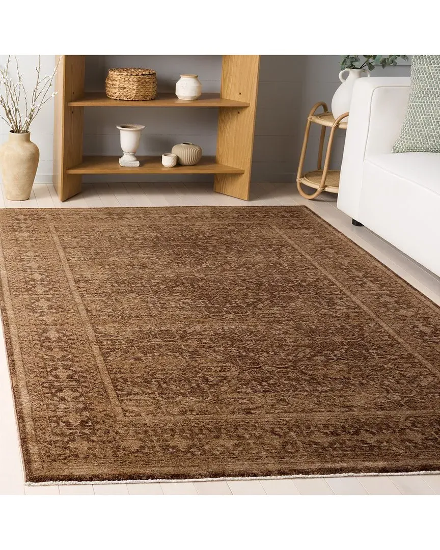 Vintage Overdye Saturra Power Loomed Rug - Brown, Polyester