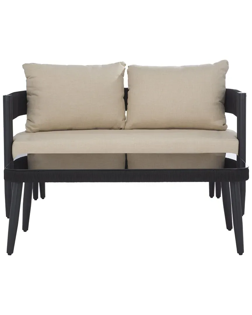 Viola Bench & Table Set - Black, Steel