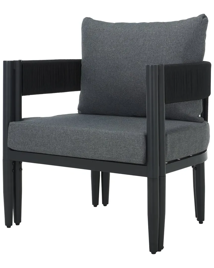 Viola Set of 2 Outdoor Chairs - Black, Steel image