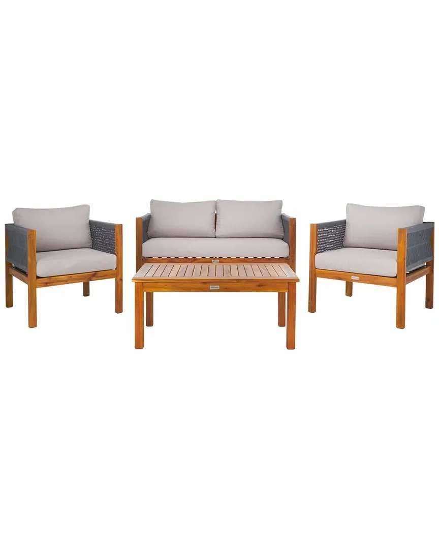 Wilson 4-Piece Outdoor Living Set - Grey, Acacia
