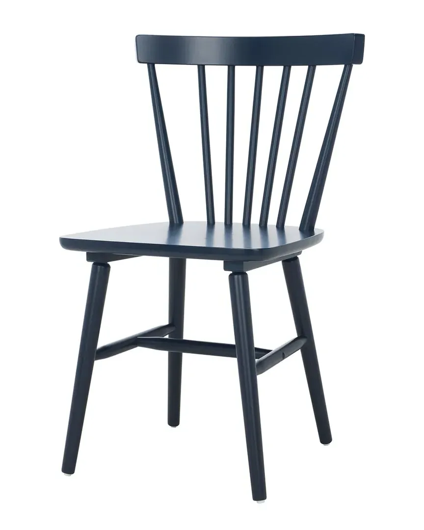 Winona Set of 2 Spindle Dining Chairs - Navy, Rubberwood
