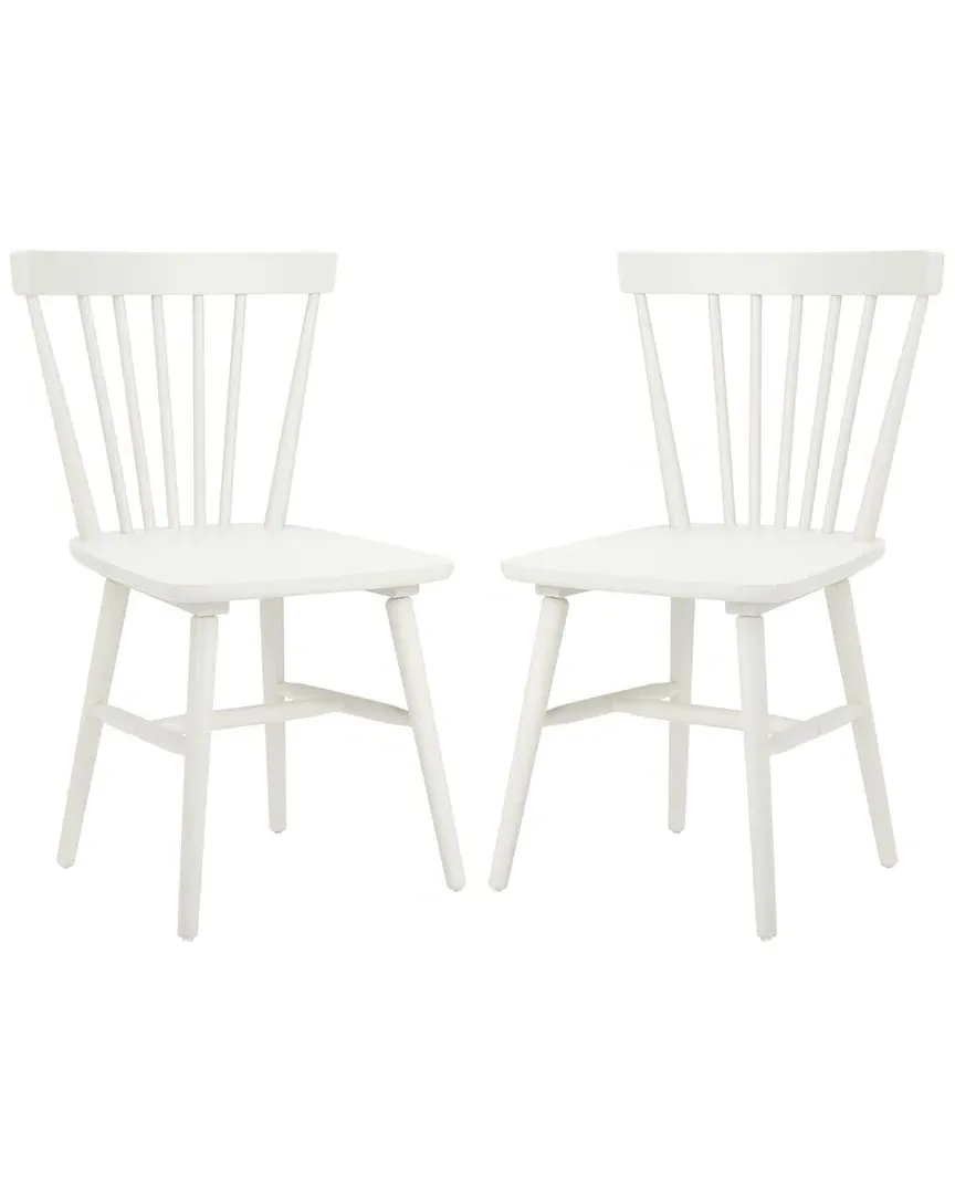Winona Set of 2 Spindle Dining Chairs - Off White, Rubberwood