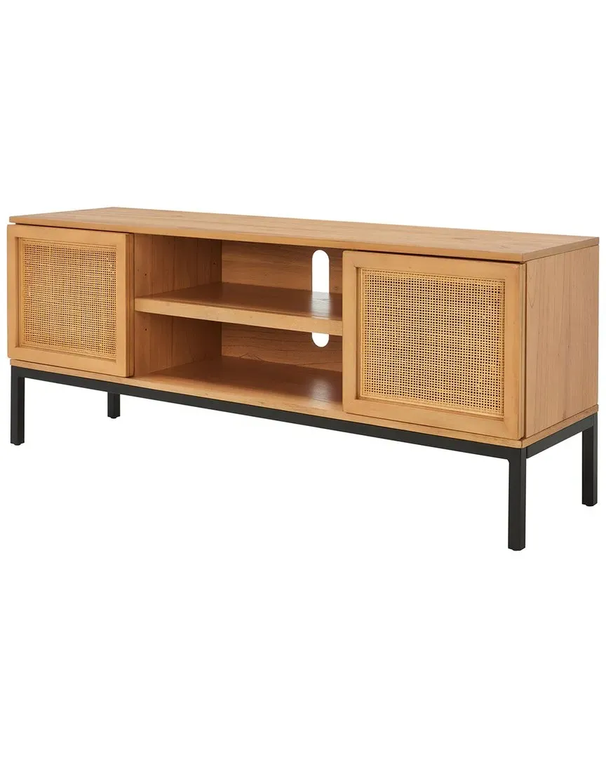 Zadie 1-Shelf Media Stand - Brown, Rattan