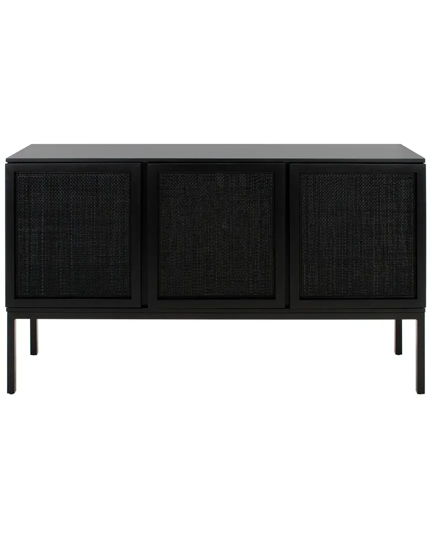Zadie 2-Shelf Rattan Sideboard - Black image
