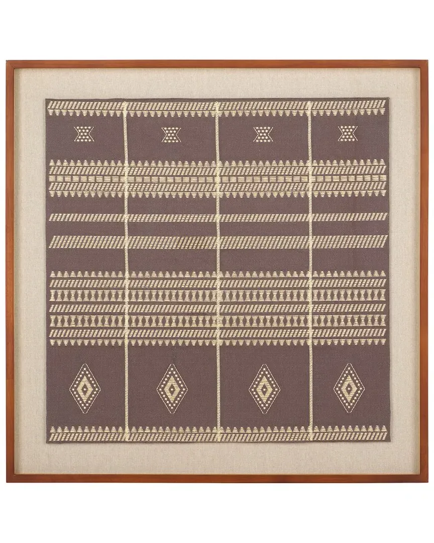 Zarra 30x30 Textile Art - Brown image