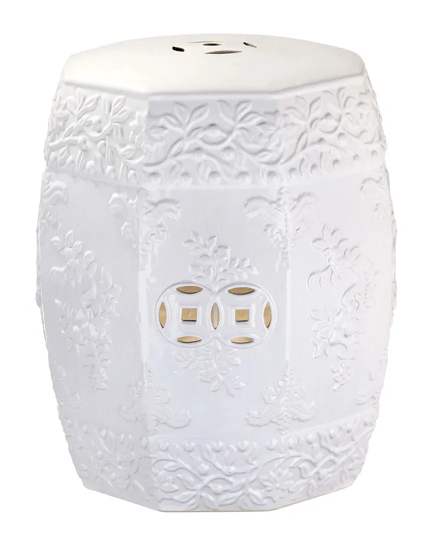 Zen Ren Garden Stool - White, Ceramic image