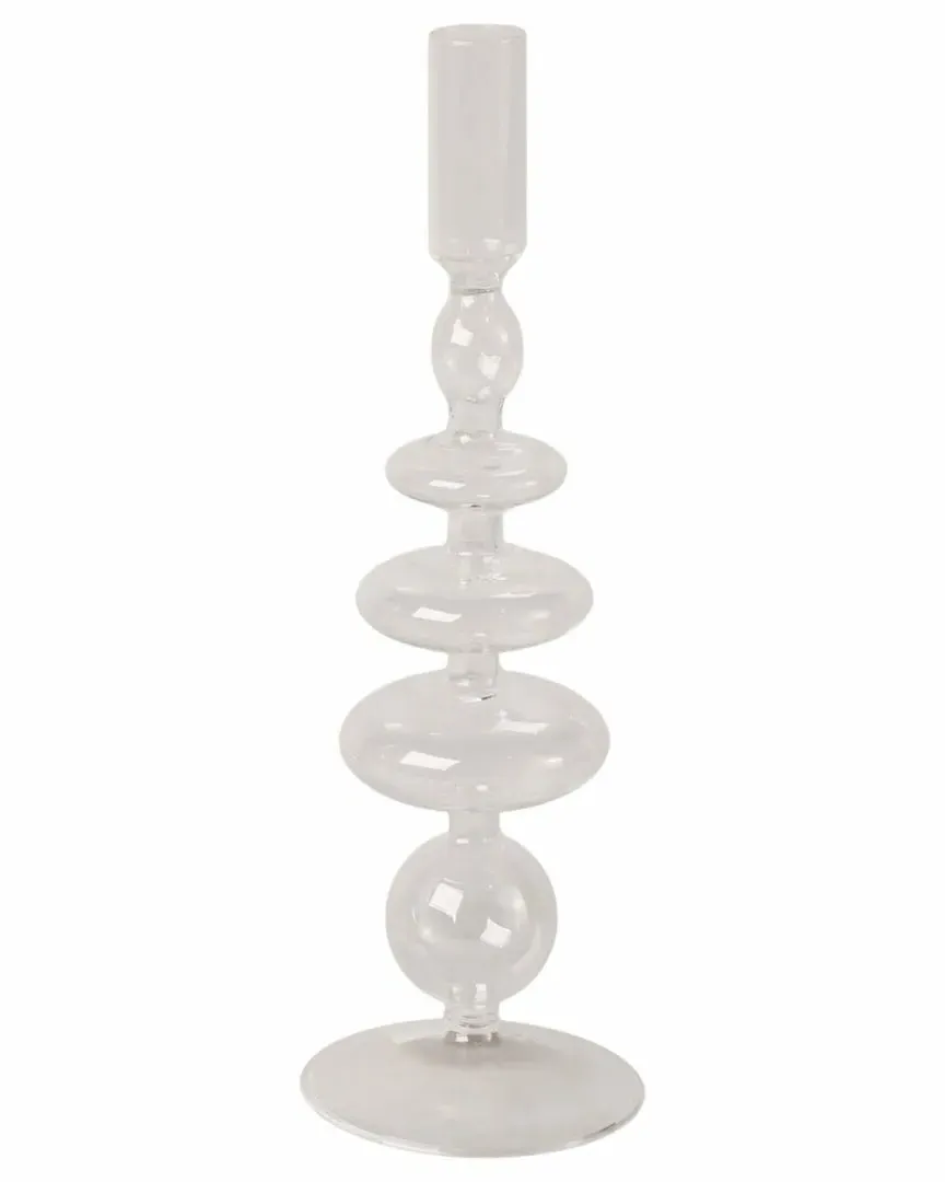 11in Taper Candle Holder - Clear, Glass