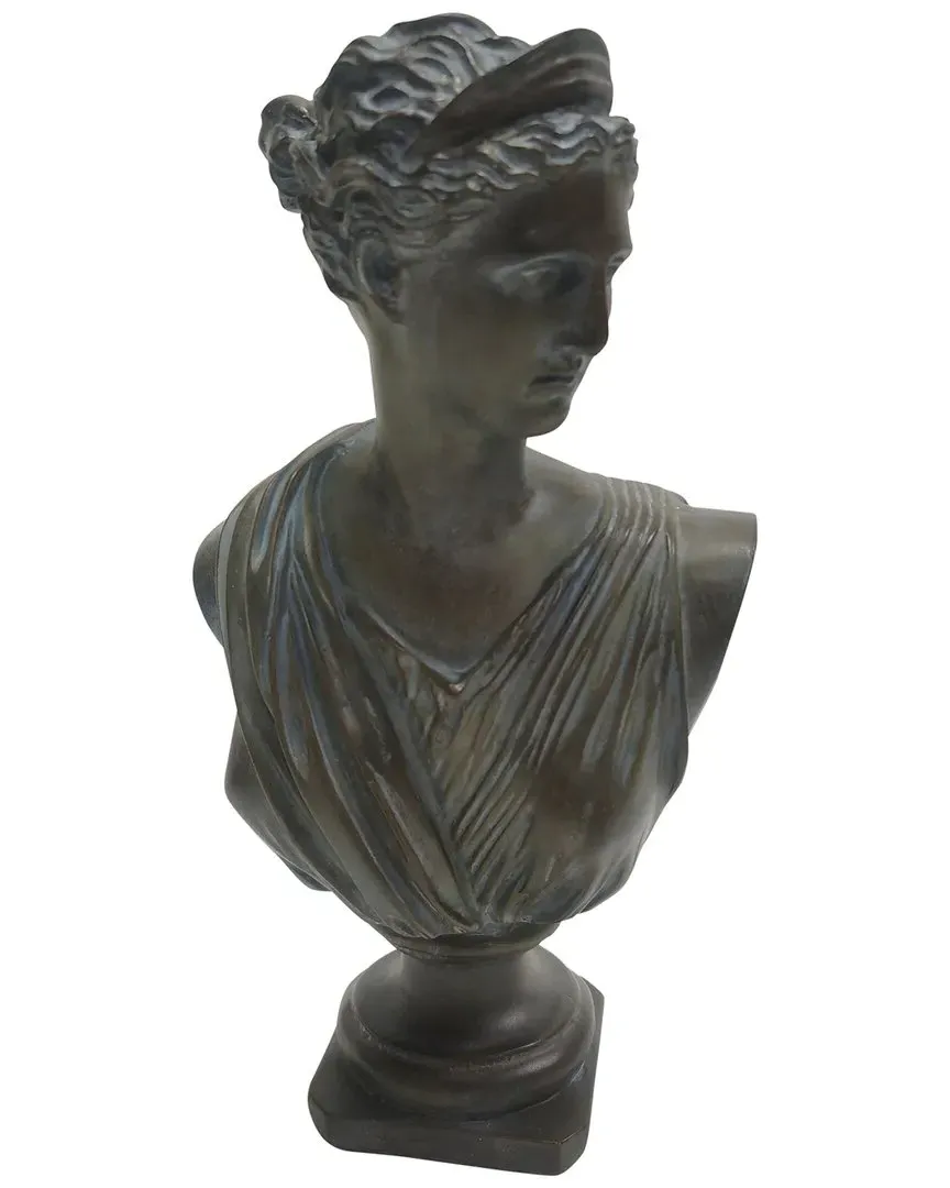 12in Grecian Bust - Bronze, Polyresin image