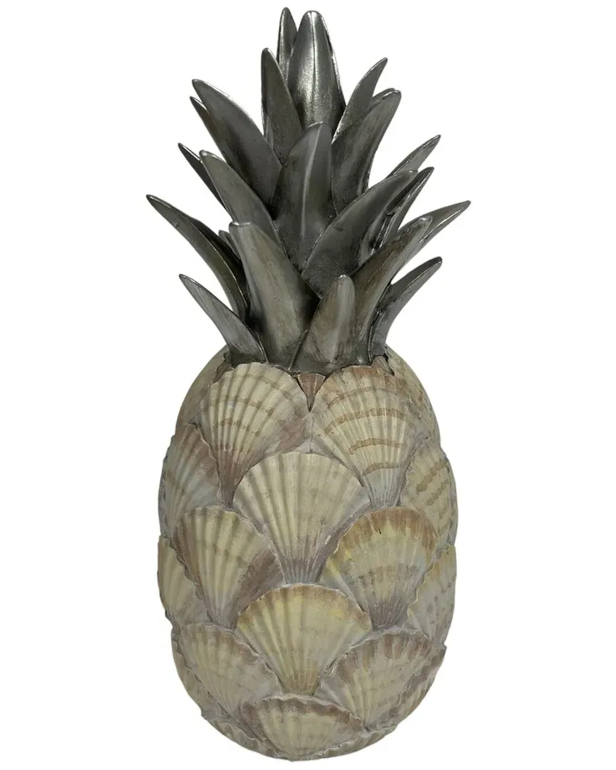 12in Seashell Pineapple Accent - Multicolor, Polyresin image