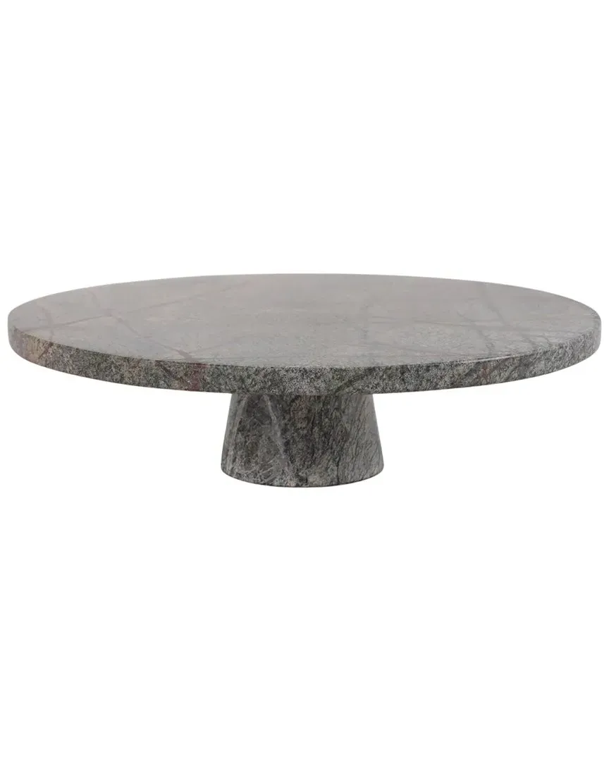 12x4in Forest Marble Cake Stand - Green, Stone image