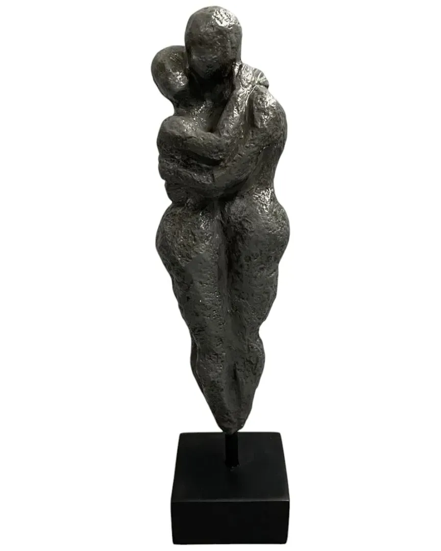 13in Hugging Couple Figure - Black, Polyresin image