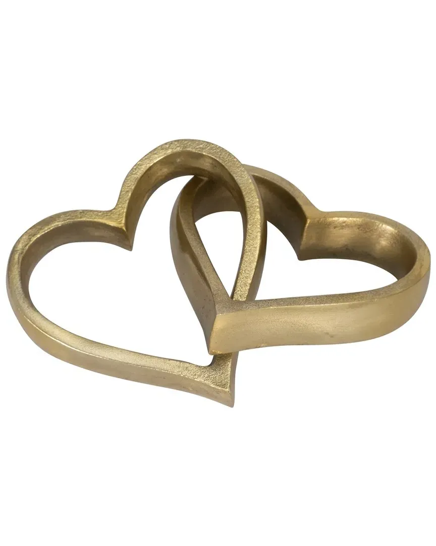 2 Hearts Linked Chain Accent - Gold, Aluminum image