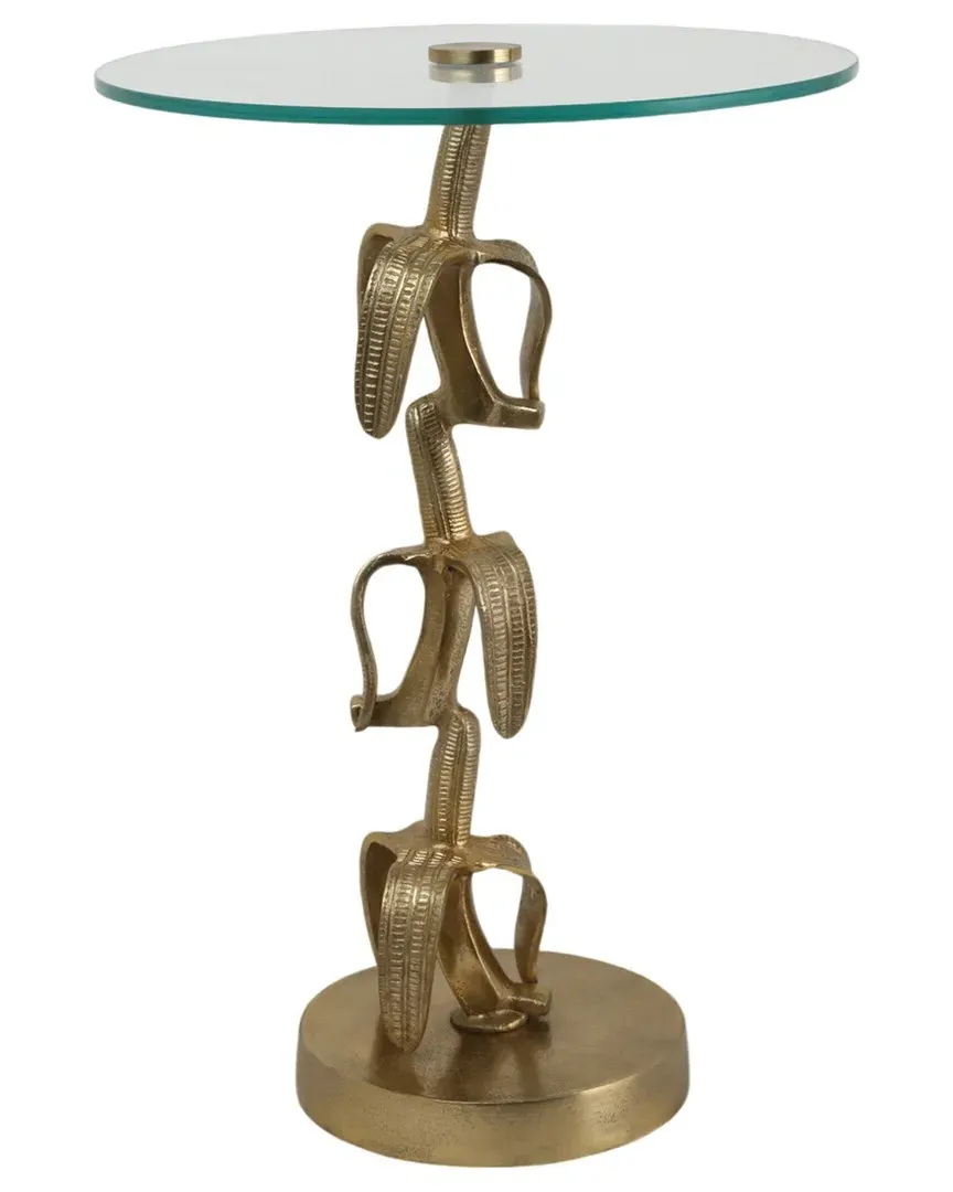 22in Bananas Accent Table - Gold, Metal image