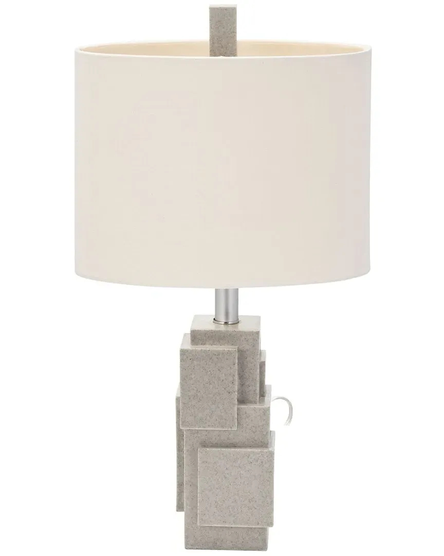 22in Blocks Table Lamp - Gray, Polyresin image