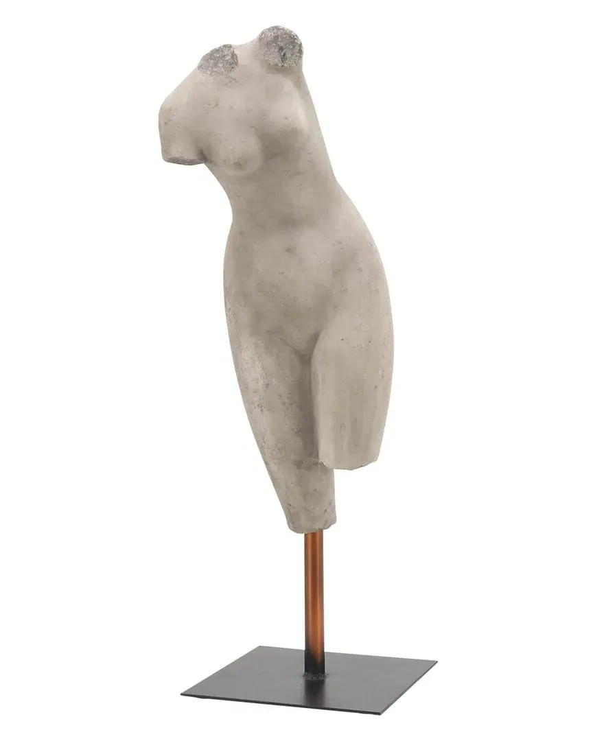 26in Torso Sculpture - Gray, Polyresin image
