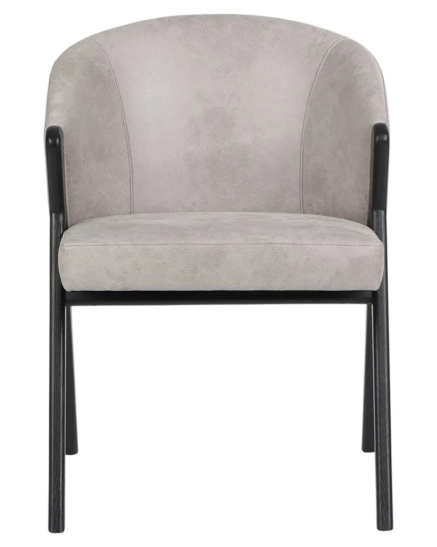 Astra Suede Accent Chair - Black, Wood image