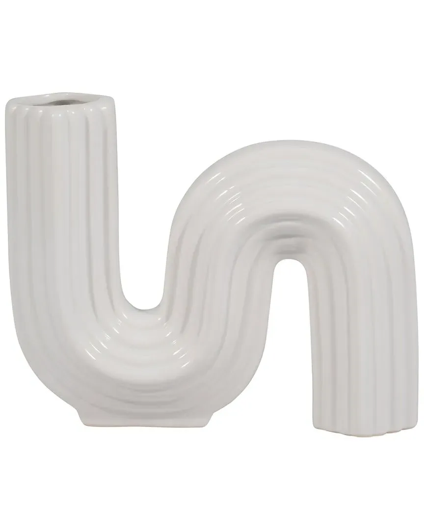 Ceramic Loopy Vase - White image